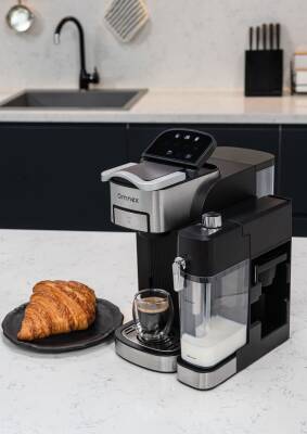 Omnex Ox-Pro2 Kapsül ve Öğütülmüş Kahve Espresso Makinesi 20 Bar Basınç Süt Köpürtücü Latte & Cappuccino - 2