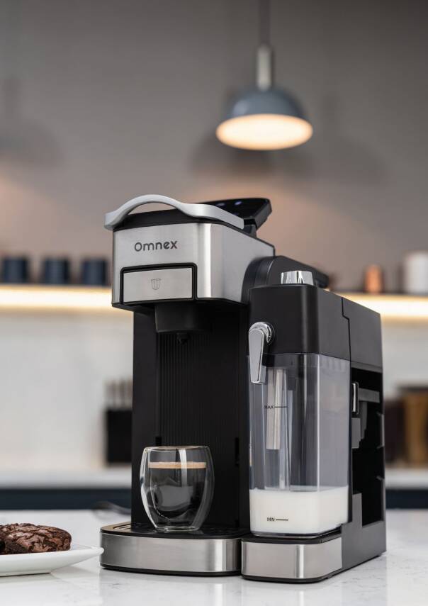 Omnex Ox-Pro2 Kapsül ve Öğütülmüş Kahve Espresso Makinesi 20 Bar Basınç Süt Köpürtücü Latte & Cappuccino - 3